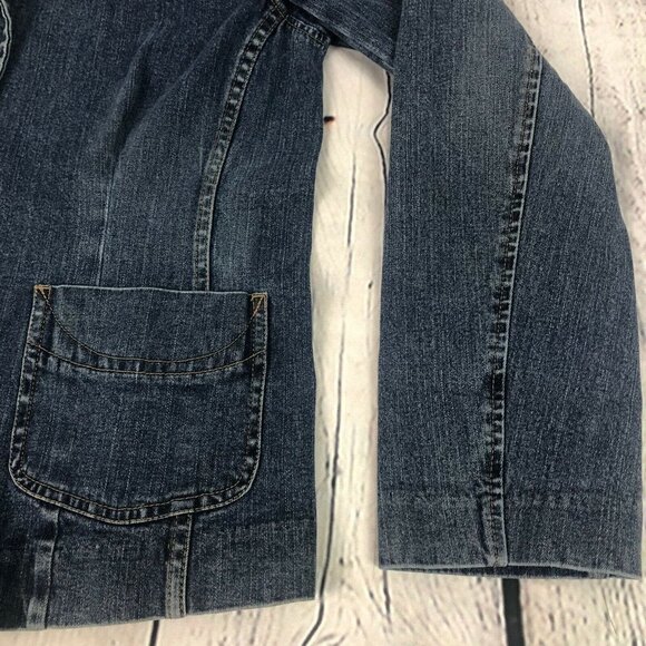 Sonoma Stretch Denim Jacket Medium Casual Blue Jean - Picture 5 of 7
